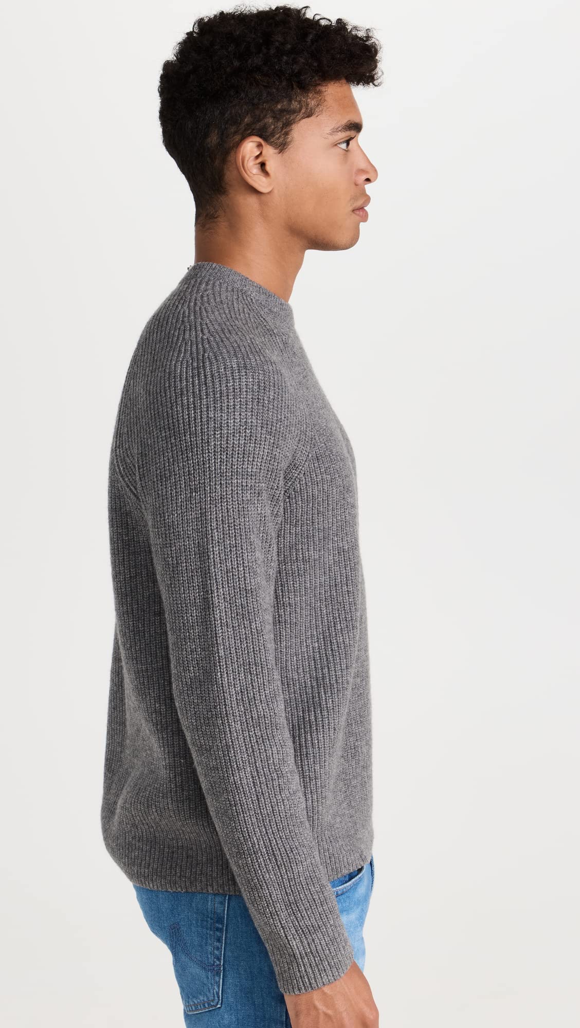 Vince Men's Raglan Rib Crew Neck Sweater | Soft Cotton Knit Pullover for Casual & Business Wear | Perfect for Office, Dates & Fall Layering