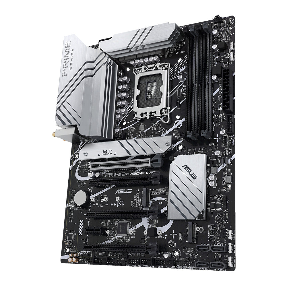 ASUS PRIME Z790-P WIFI CSM DDR5 ATX Motherboard - Intel LGA 1700 Socket, PCIe 5.0, 4x M.2 Slots - Ideal for Gaming PC Builds & Content Creation Workstations