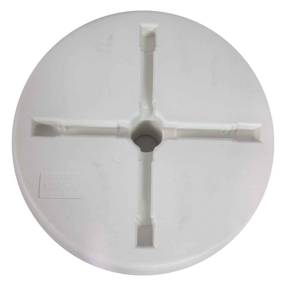 **Vispronet 67lb Heavy Duty Umbrella Base – White 22.5” Fillable Outdoor Market Umbrella Stand for Patios, Decks & Gardens – Holds 8 Gallons (108lbs) of Water or Sand – Fits Poles Up to 38mm – Perfect for Outdoor Dining, Poolside & Backyard Relaxation**