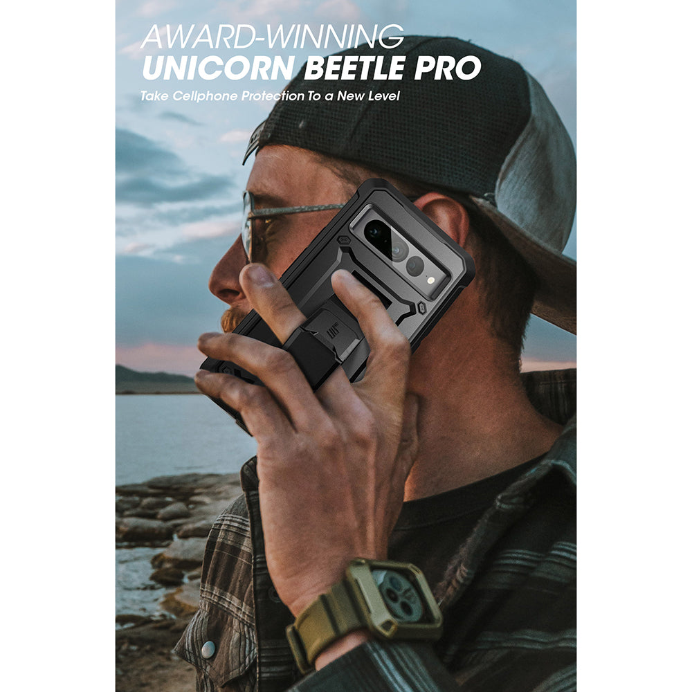 Google Pixel 8 Unicorn Beetle PRO Rugged Case - Heavy Duty Protection, Shockproof & Slim Fit (Black) - Perfect for Outdoor, Work & Travel