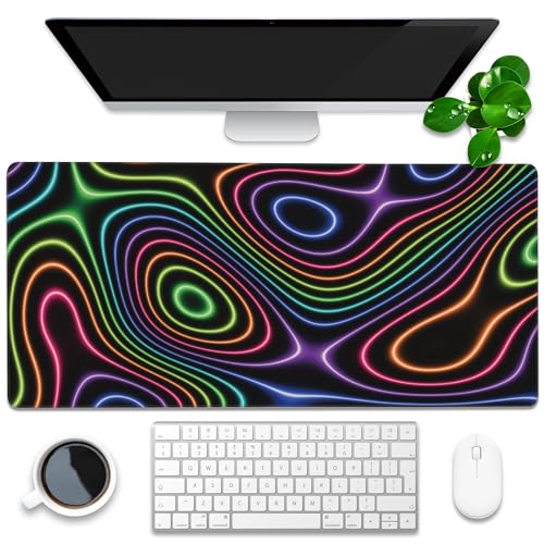 Neon Light Contour Map