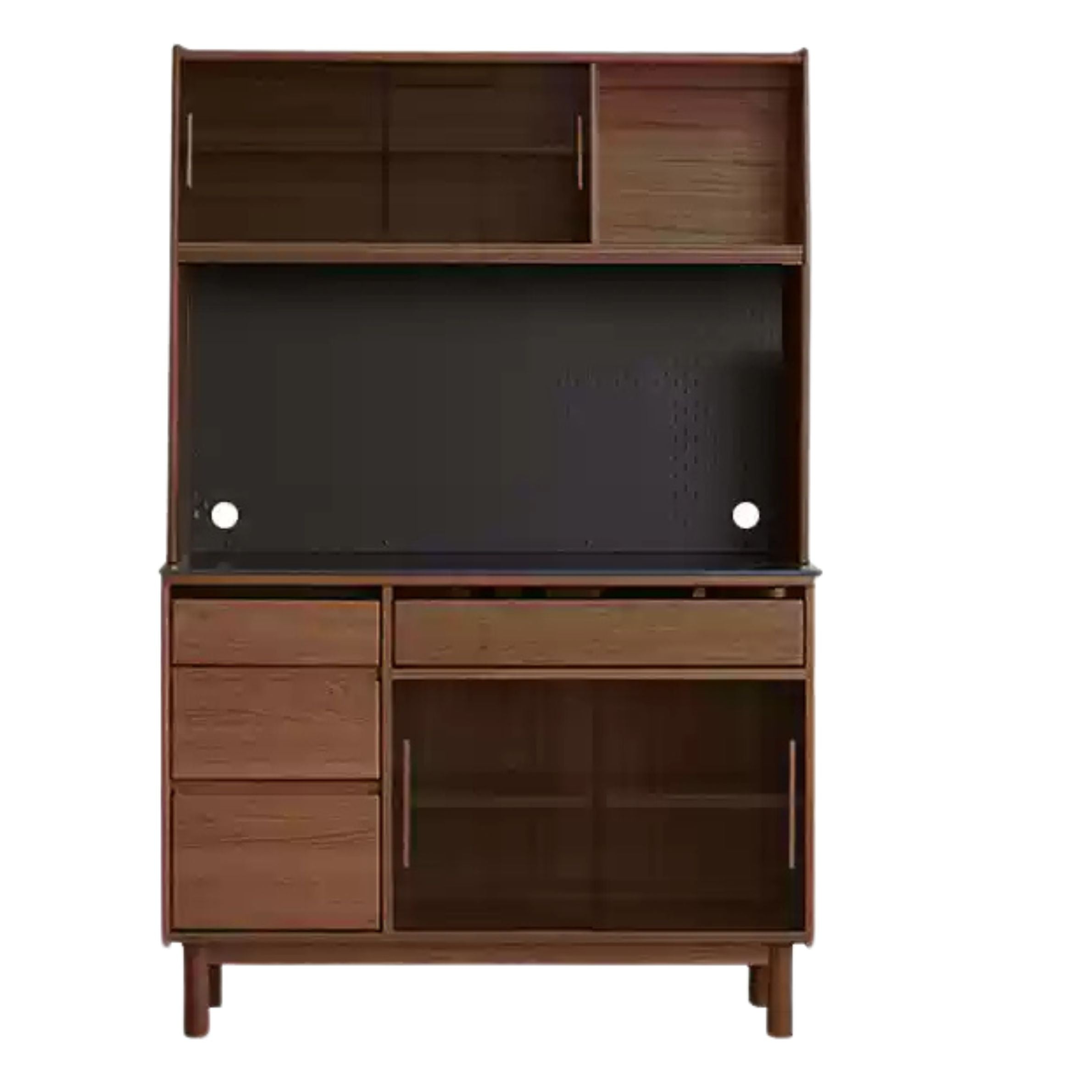 Solid Oak Wood Modern Rock Board Sideboard - Stylish and Durable Storage Cabinet for Living Room, Dining Room, or Entryway