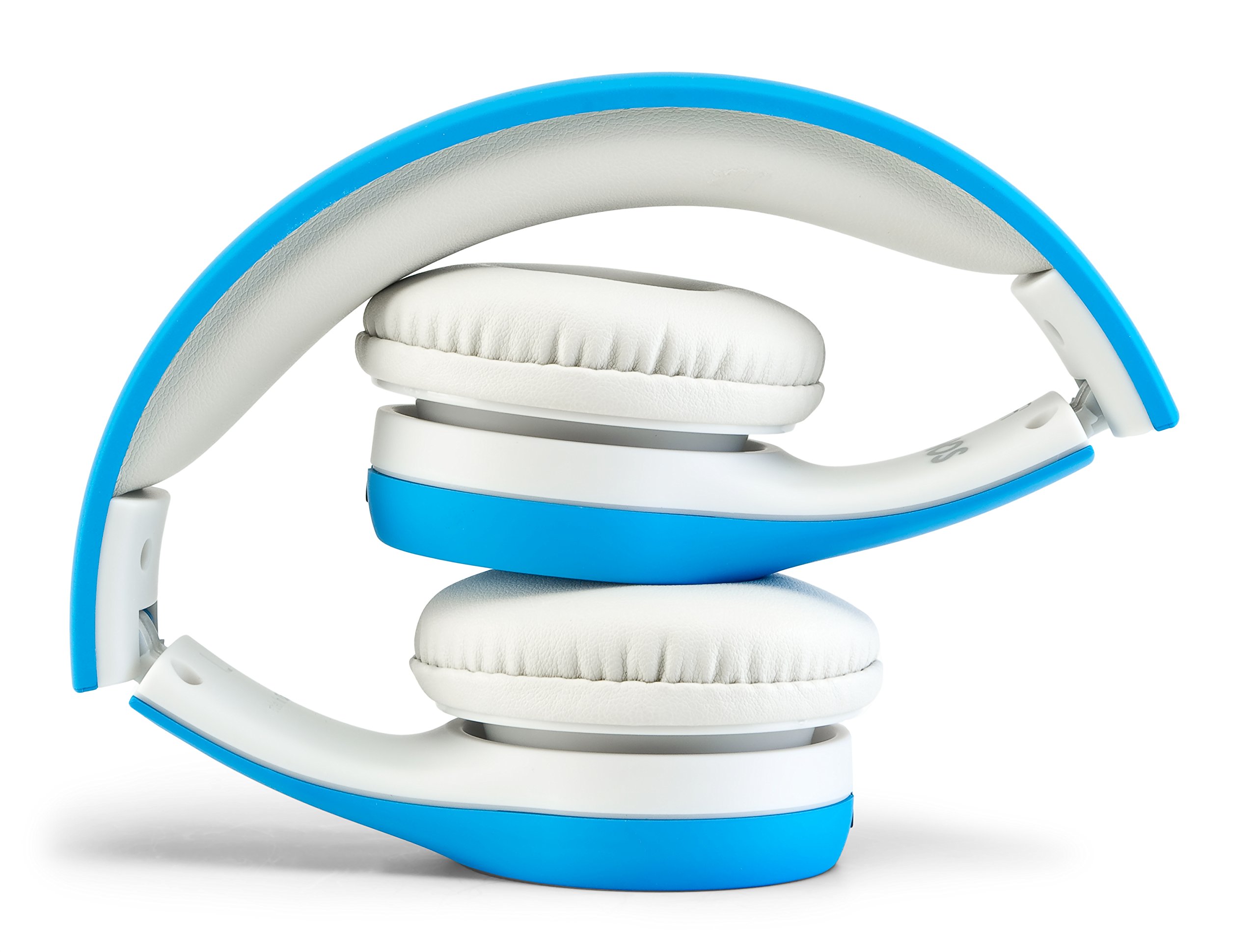 **Kids Volume Limited Headphones - Over Ear Foldable Headphones for Children, Safe & Comfortable (Blue) - Perfect for Online Learning, Gaming & Travel**