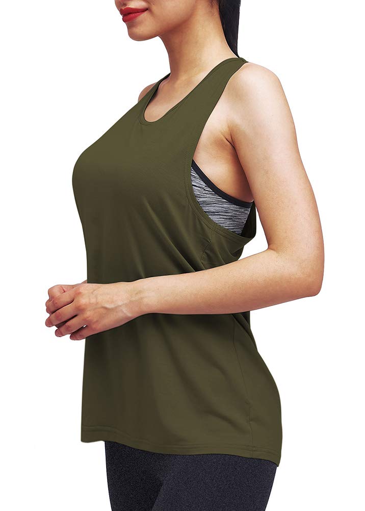 Women's Workout Tops - Mippo Yoga Athletic Tank Tops for Gym, Running & Summer Fitness | Breathable & Comfortable Activewear for Yoga, Pilates & Cardio