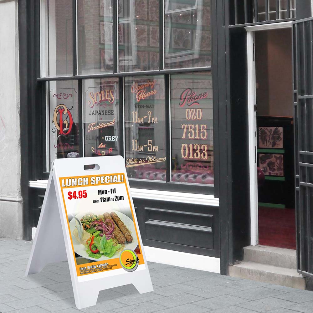 TheLAShop 19x32 Sidewalk Sign A-Frame Sandwich Board with Handle - Durable Outdoor Advertising Sign for Restaurants, Retail Stores & Events - Perfect for Sidewalk Sales, Promotions & Daily Specials