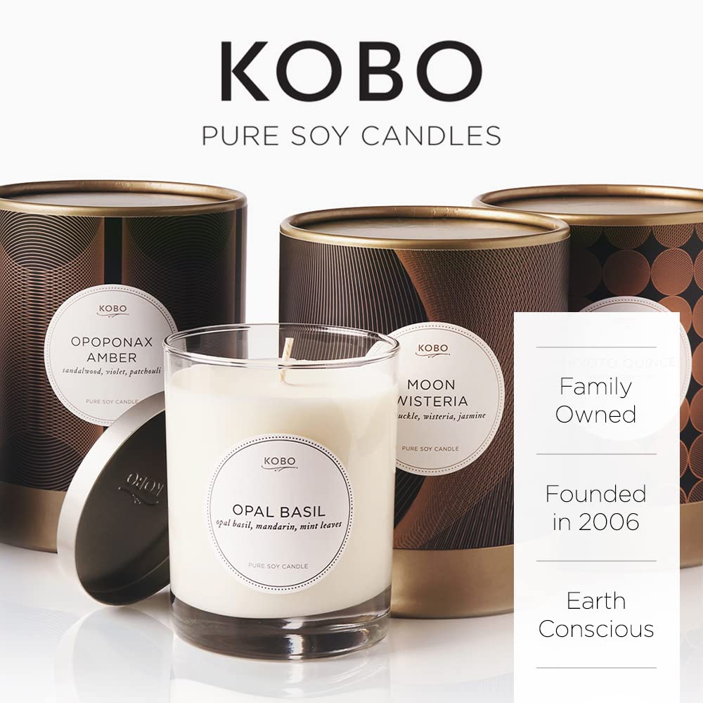 Kyoto Quince Scented Candle (11 oz) - Modern Geometric Jar Candle with 80-Hour Burn Time | Clean-Burning Soy Wax Blend | Ginger, Quince & Rose Fragrance | Unisex Home Decor for All Seasons | Perfect for Living Rooms, Bedrooms & Spa Relaxation