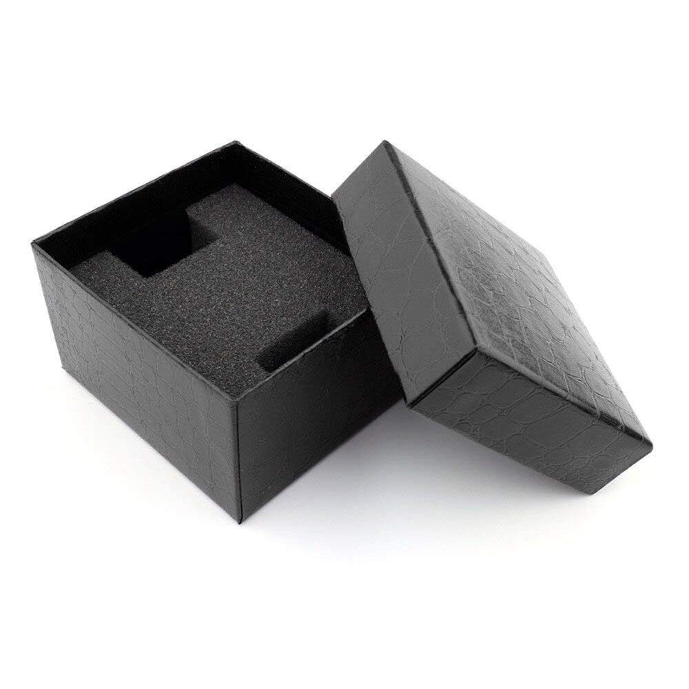Premium Crocodile Leather Watch Box - Durable Jewelry Storage Case for Bracelets, Bangles & Watches - Luxury Gift Box (Black) - Perfect for Travel, Home Display & Watch Collection Organization