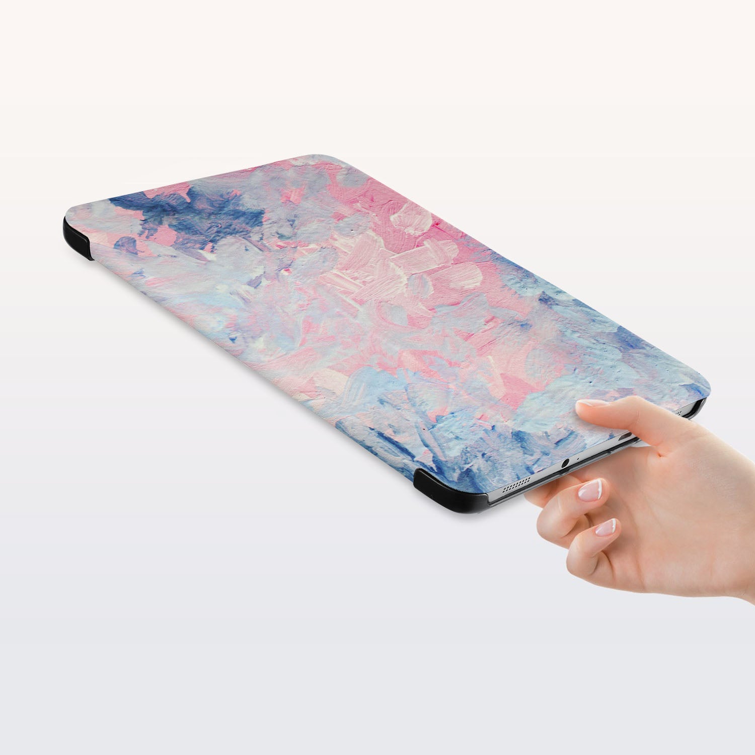 Samsung Tablet Case - Oil Painting Abstract Design Protective Cover for Samsung Galaxy Tab A/S/E - Perfect for Home, Office & Travel Use