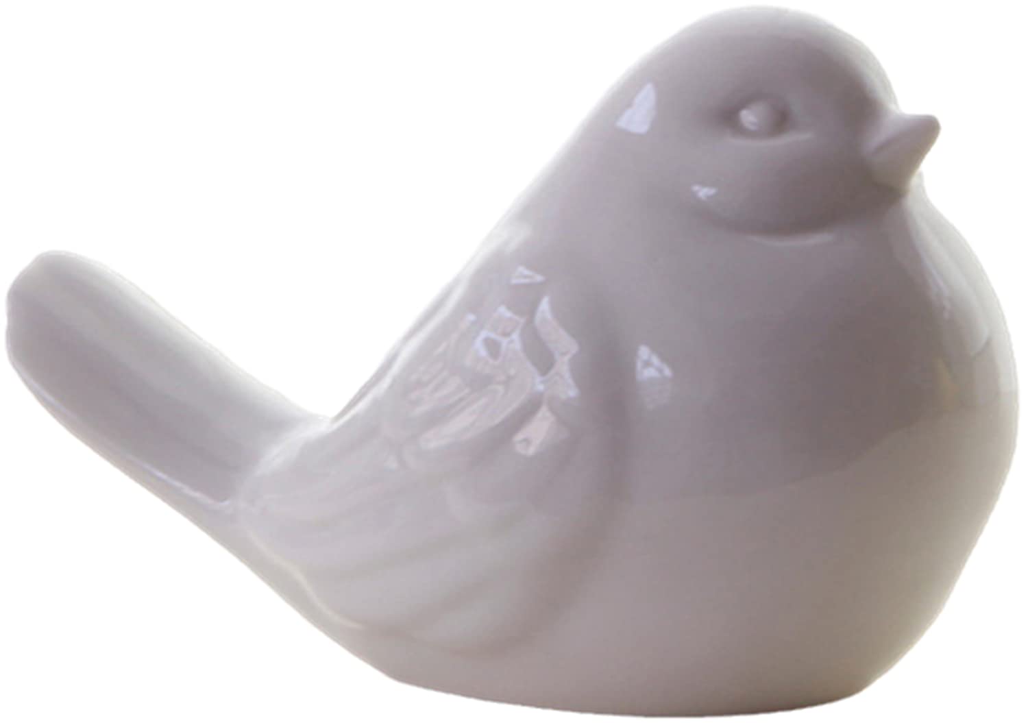 Ceramic Birds Figurines - Handcrafted Porcelain Bird Statue for Home & Garden Decor, Mini Animal Ornaments for Living Room, Bedroom, Office & Wedding Decorations (White) | Perfect for Table Centerpieces, Shelf Displays & Gift Giving