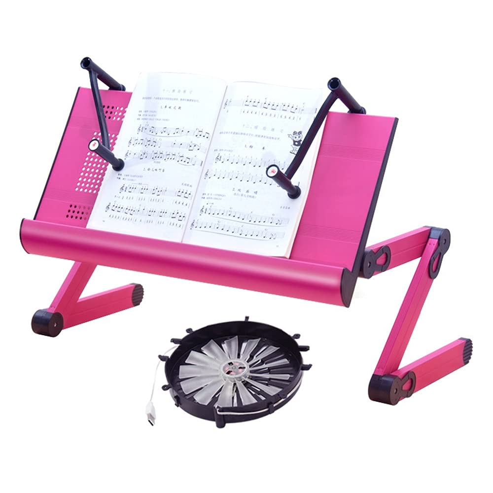 Adjustable Laptop Stand for Bed & Sofa - Portable Side Table with Cooling Fan for MacBook, iPad, Notebook - Perfect for Work, Study & Relaxing in Bed or Living Room