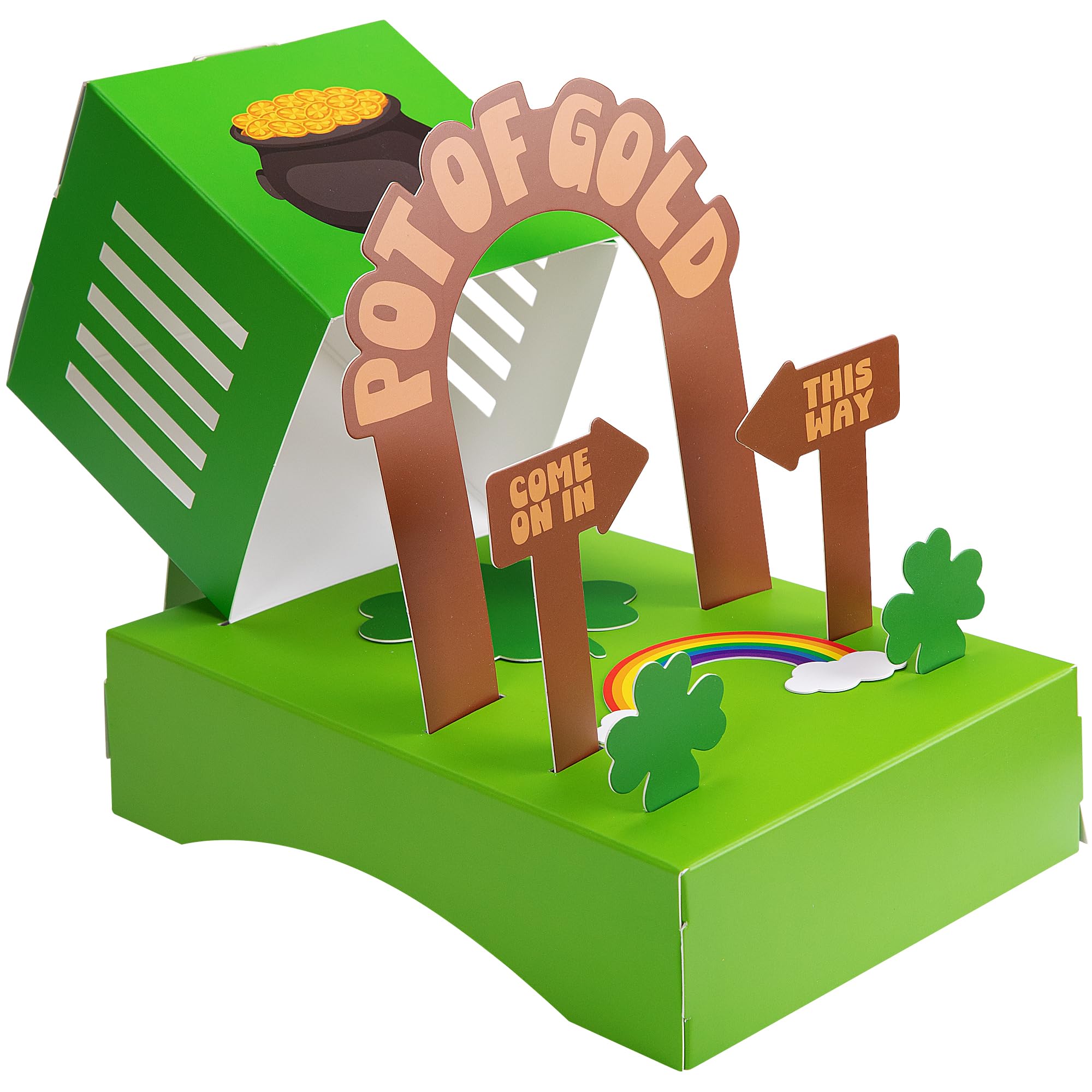RunNico St. Patrick's Day Leprechaun Trap Kit - DIY Craft Kit for Kids, Fun St Patricks Day Party Supplies to Catch a Leprechaun - Perfect for Classroom Activities, Home Decor & Festive Holiday Celebrations (Cage Included)