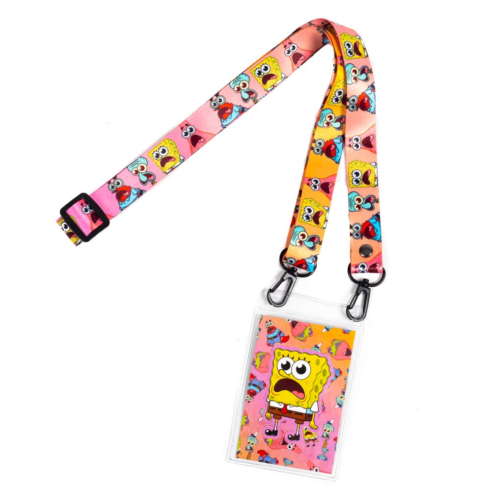 Spongebob Printed Mask Lanyard Holder - Adjustable Face Mask Strap for Kids & Adults - Perfect for School, Work, Travel & Daily Use