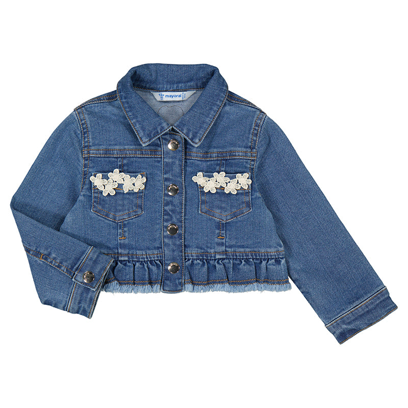Mayoral Baby Girl Denim Jacket - Stylish & Comfortable Toddler Denim Jacket for Girls | Perfect for Playdates, Outings & Family Photos