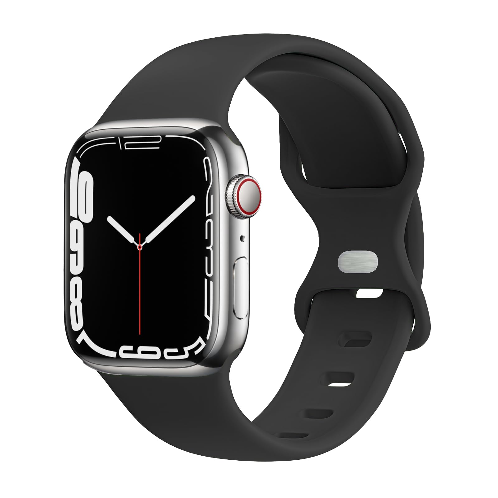 Soft Silicone Sport Replacement Bands for Apple Watch 38mm 40mm 41mm 42mm 44mm 45mm 49mm - Compatible with iWatch Ultra 2, SE, Series 9/8/7/6/5/4/3/2/1 - Durable Strap for Women & Men - Perfect for Gym, Running, Swimming & Everyday Wear