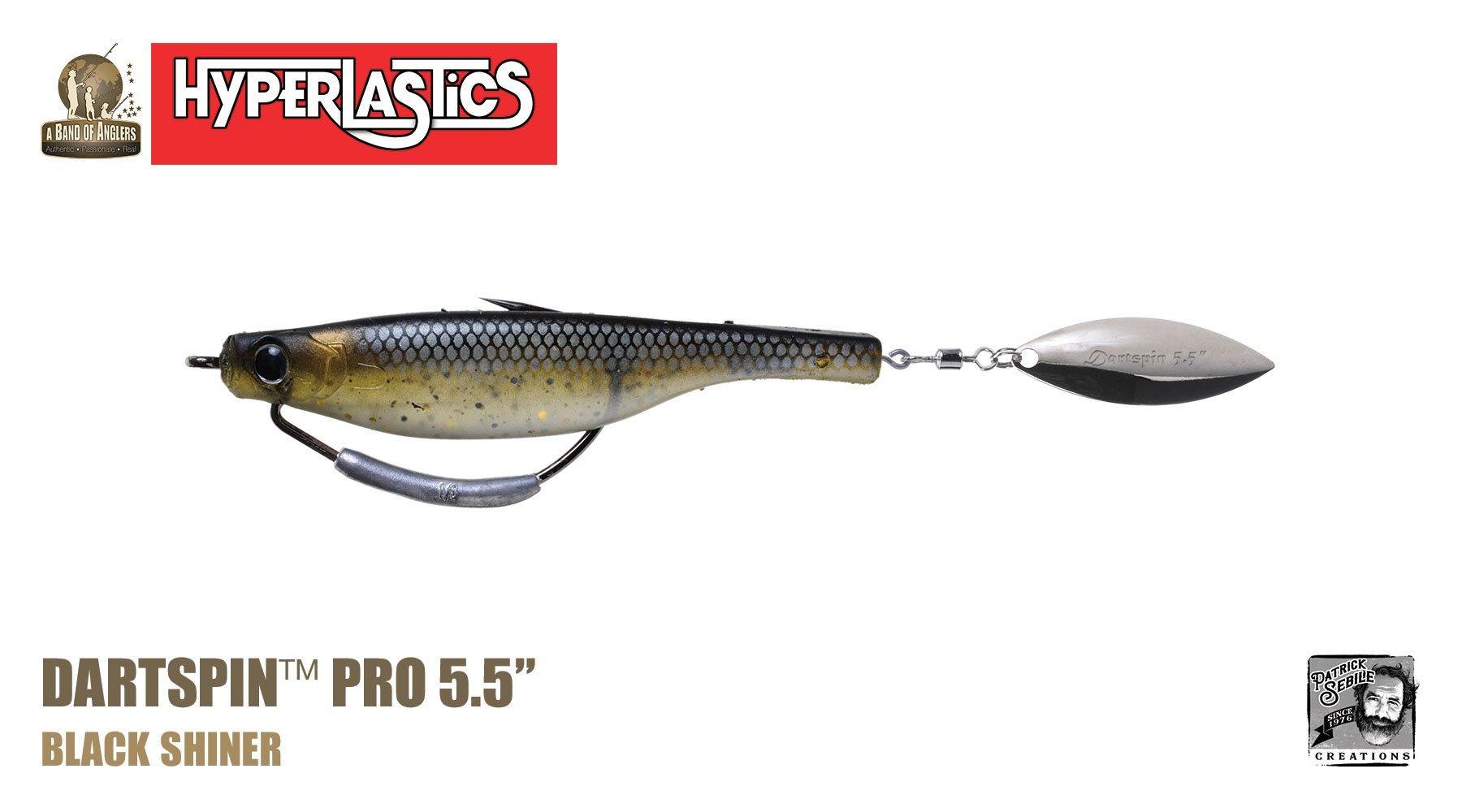 Hyperlastics Dartspin Pro Weedless Fishing Lures - Rigged Soft Plastic Baits for Bass, Trout & Freshwater Fishing - Perfect for Weed-Covered Lakes & Heavy Cover Areas