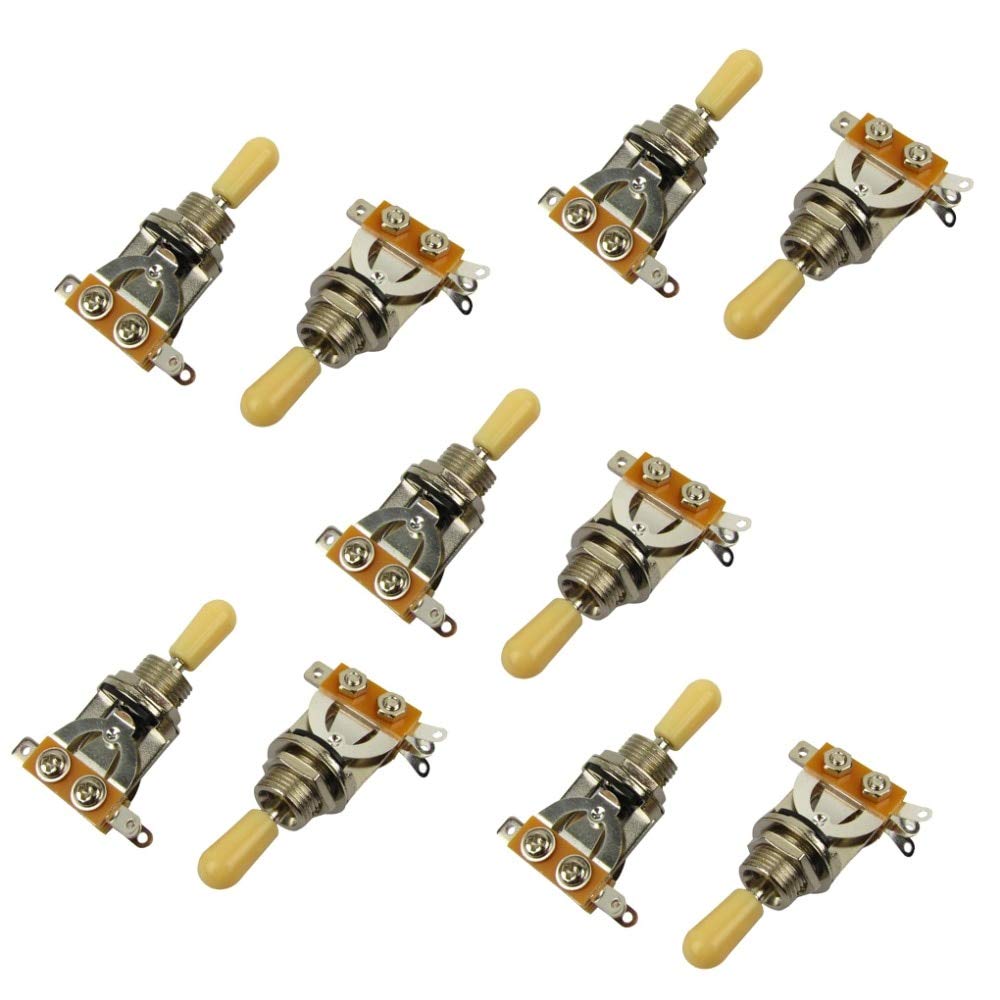 10-Piece 3-Way Toggle Switch Kit for Electric Guitar Pickup Selector - Compatible with Telecaster & Stratocaster Style Guitars - Perfect for Guitar Repair, Upgrades & DIY Projects