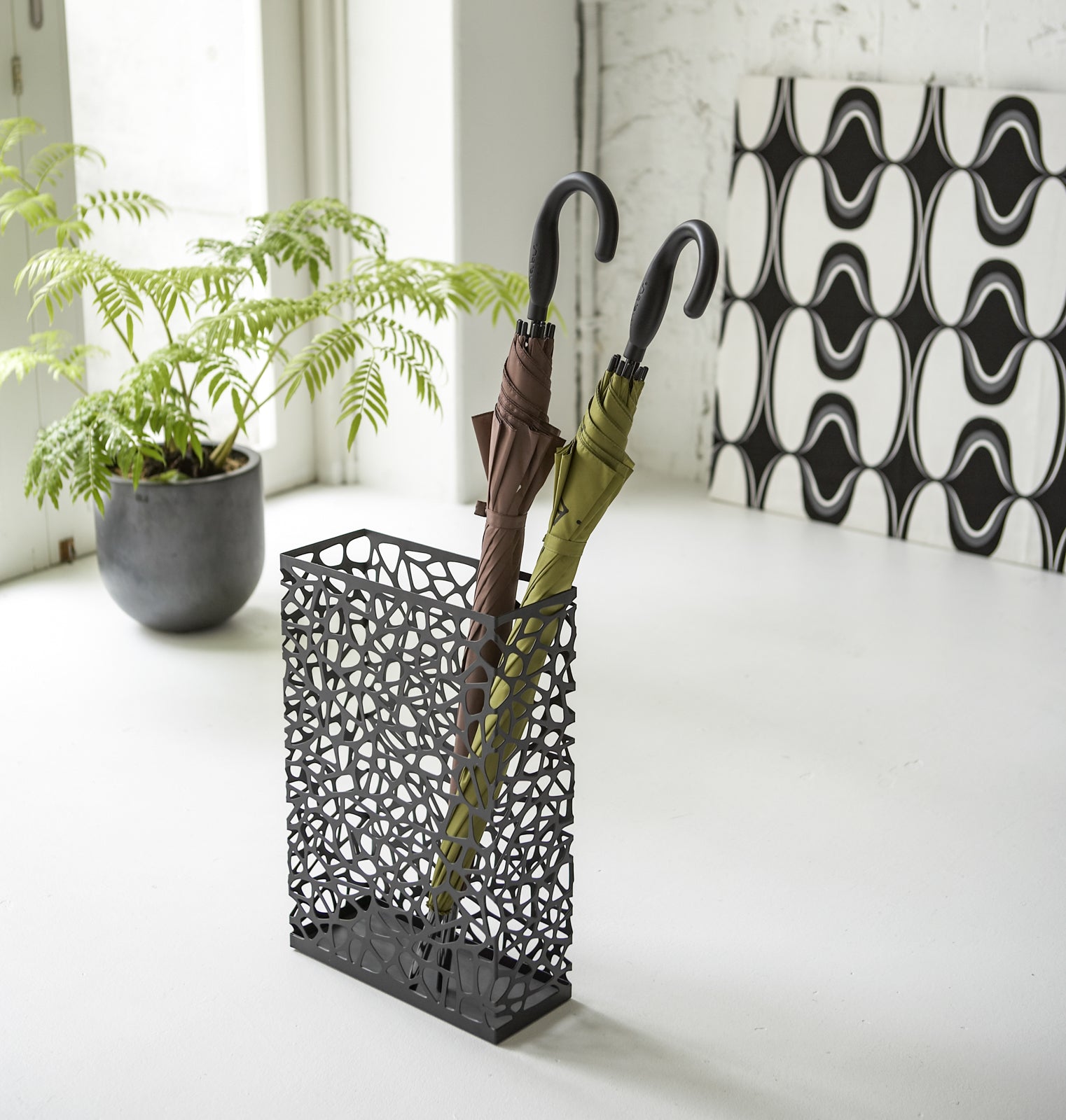 Stylish Steel Umbrella Stand - 2 Modern Designs for Home & Office Entryway Organization | Perfect for Indoor & Outdoor Use