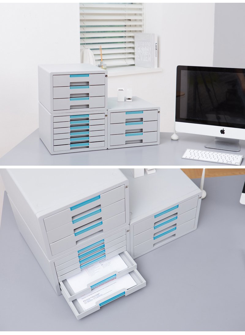 System 1126K 6-Drawer Flat File Cabinet with Index Key Lock - Secure Document Storage for Office & Home Organization