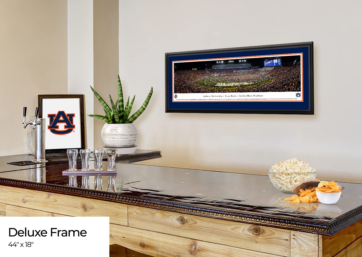 Auburn Football Iron Bowl 2017 - Premium College Sports Poster, Framed Wall Art & Decor for Game Room, Man Cave - Blakeway Panoramas