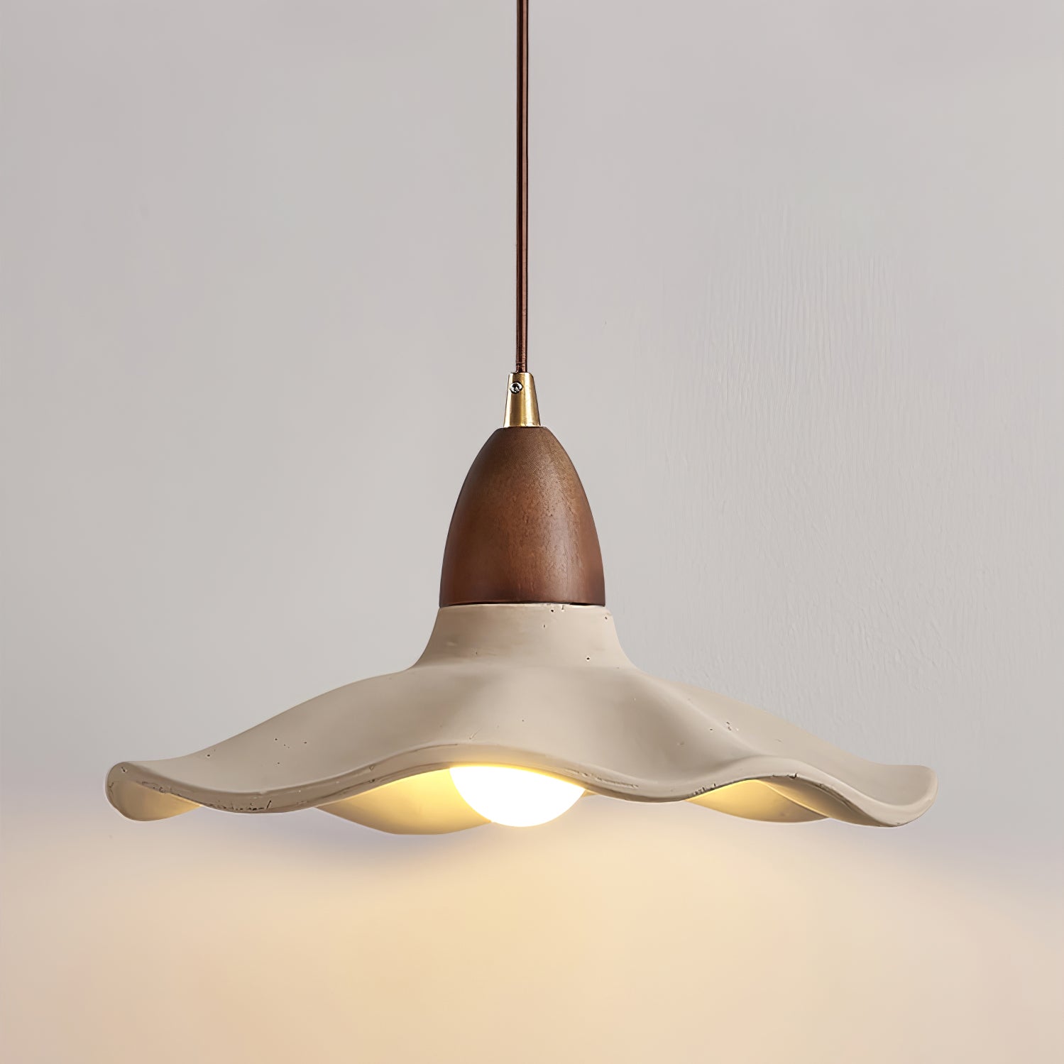 Modern Cement Wave Pendant Light - Industrial Style Hanging Lamp for Kitchen Island, Dining Room & Living Room Decor