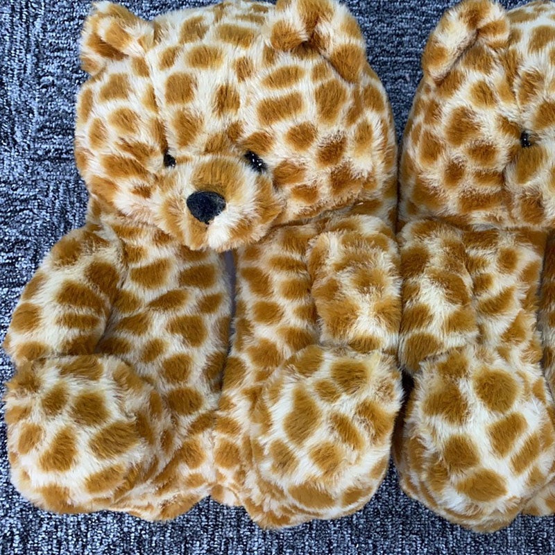 Cozy Women's Teddy Bear Slippers - Soft Plush House Shoes for Indoor Comfort & Warmth - Perfect Gift for Her, Christmas, Valentine's Day & Relaxing at Home