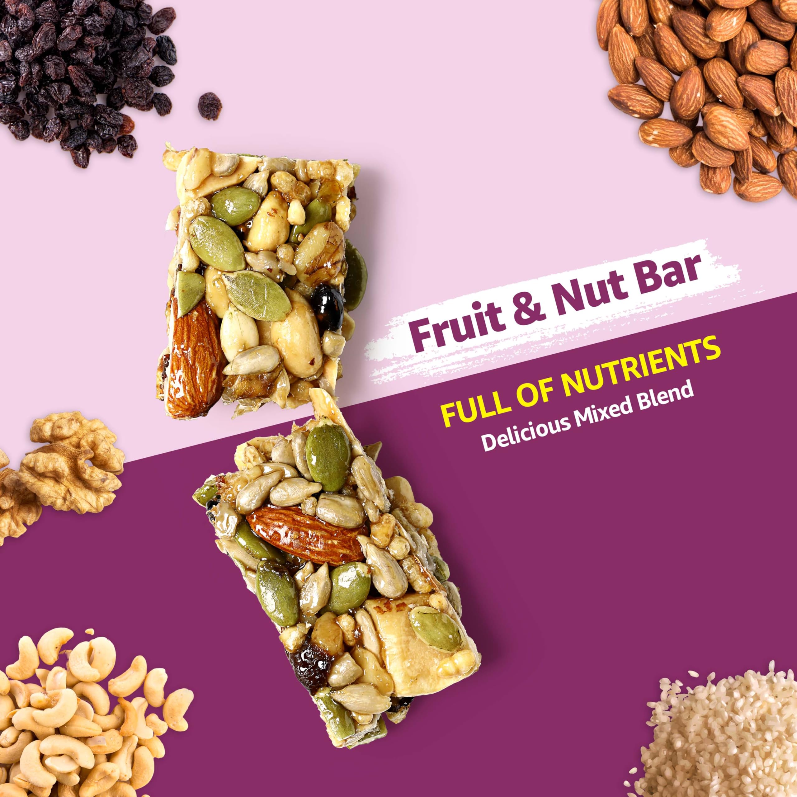 KANG BONG SEOK Master Jocheong Haru Nuts Bar - Korean Snacks Box (20 Count, 0.88oz) | Healthy Energy Bars, Asian Food Gift | Perfect for Office Snacks, Travel & Healthy Lifestyle
