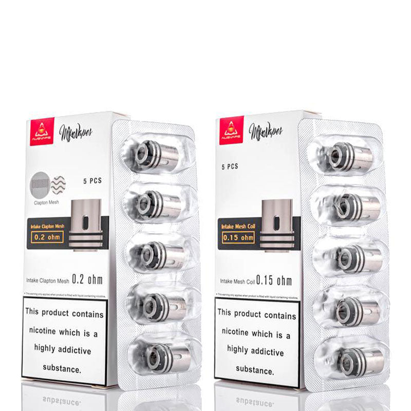 AUGVAPE Intake Replacement Coils 5-Pack - Compatible with Intake RTA & RDA - Long-Lasting Vape Coils for Smooth Flavor & Cloud Production - Perfect for Sub-Ohm Vaping & DIY E-Liquid Enthusiasts