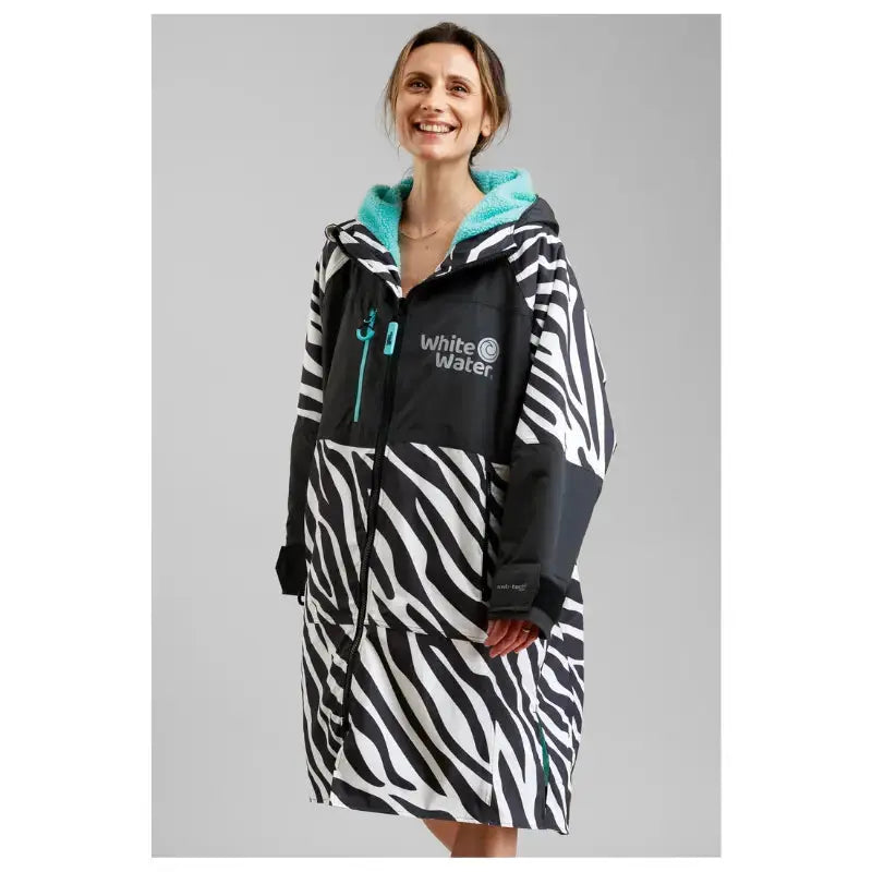 Unisex Zebra Print Swim Robe for Adults - Quick Dry Beach Cover Up for Pool, Beach & Spa | Perfect for Swimming, Lounging & Water Activities