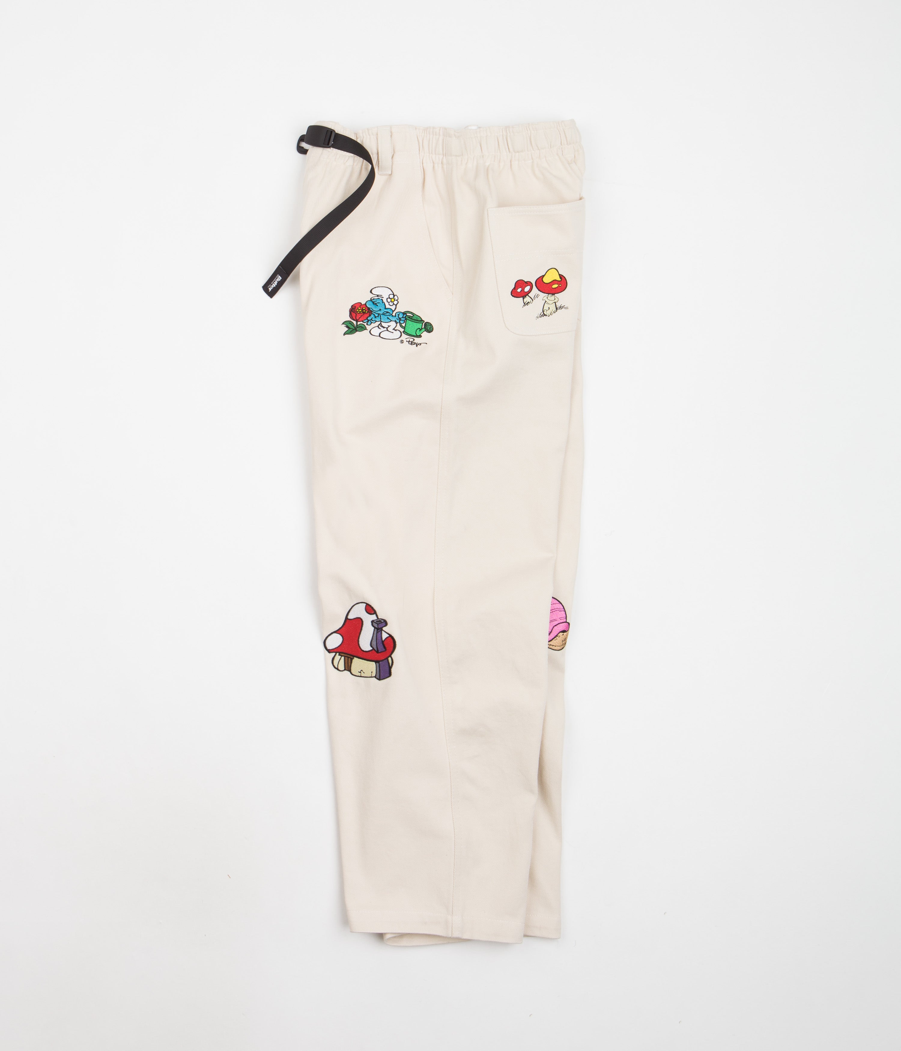 Butter Goods x The Smurfs Forage Wide Leg Pants - Natural Cotton Casual Trousers for Women | Streetwear Fashion, Loungewear, Everyday Comfort