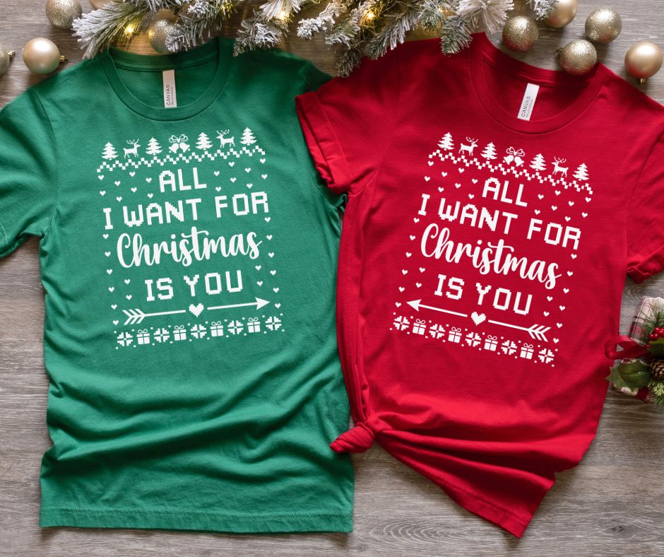 PREORDER: Matching 'All I Want' Graphic Tee - Couples Outfit, Valentine's Gift, Casual Streetwear