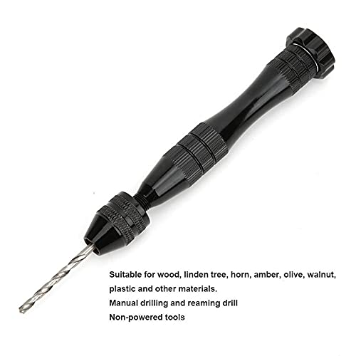 Black Aluminum Alloy Hand Twist Drill Bit Set - 10-Piece Woodworking Tool Kit for DIY Projects & Home Repairs | Perfect for Wood, Plastic & Soft Metal Drilling
