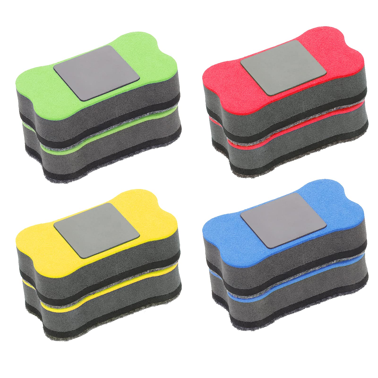 **Magnetic Whiteboard Erasers 8 Pack - Dry Erase Erasers for Whiteboard, Chalkboard & Glass Boards - Perfect for Home, Classroom, School & Office Use**