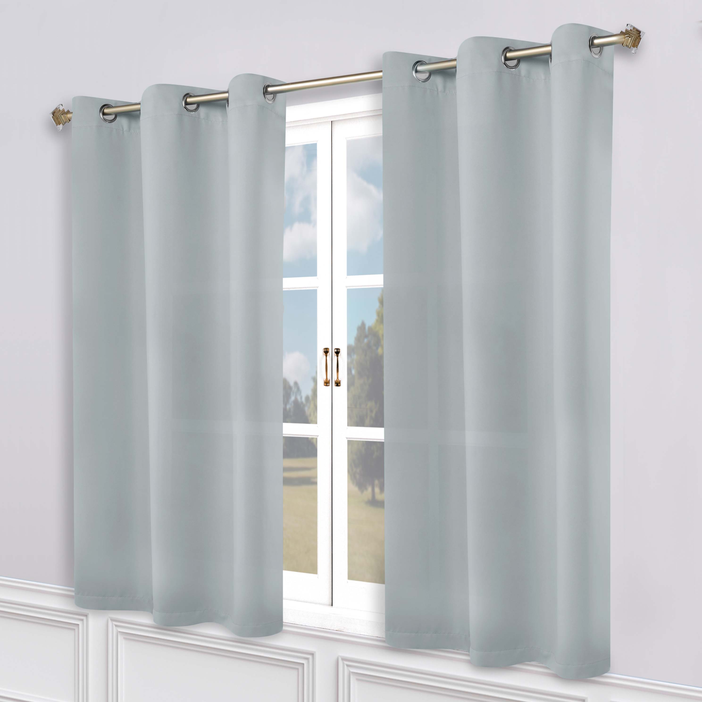 Premium Blackout Curtains Set of 2 - 100% Room Darkening, Machine Washable & Noise Reducing for Bedroom, Nursery & Home Theater