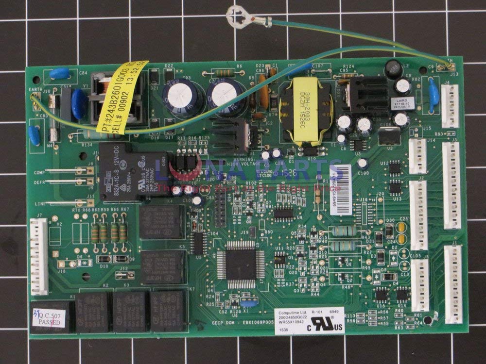 Original GE WR55X10942 WR55X10056 WR55X10174 Refrigerator Control Board CPU Replacement Part - Compatible with GE Refrigerators for Smooth Cooling Performance in Kitchens & Homes