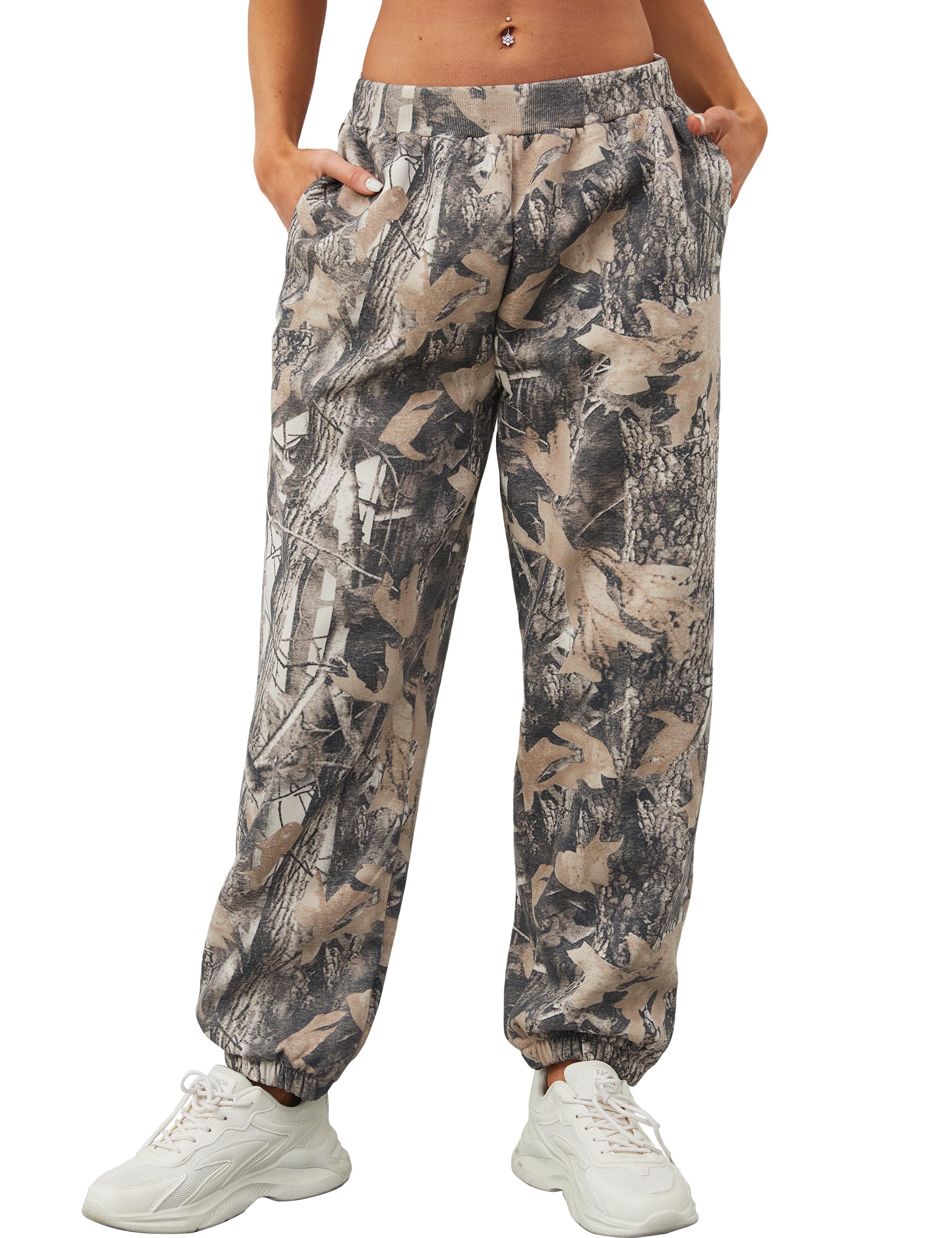 Women's High Waisted Fleece Joggers - Soft Baggy Sweatpants with Pockets for Casual Wear & Lounge | Perfect for Yoga, Running Errands & Cozy Home Outfits