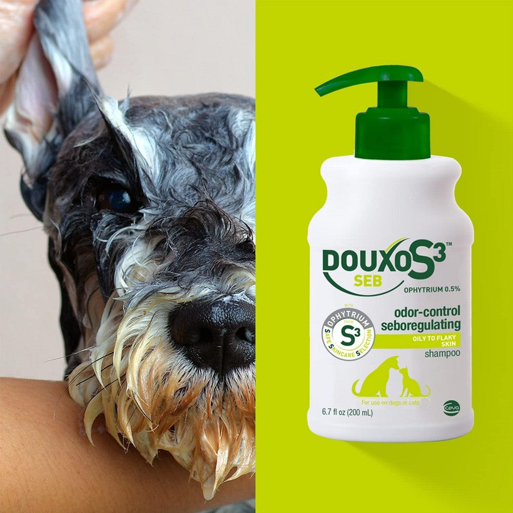 S3 SEB Dog & Cat Shampoo - Hypoallergenic Pet Shampoo for Sensitive Skin - Gentle Cleansing for Itchy, Dry Skin - Perfect for Bath Time & Grooming at Home