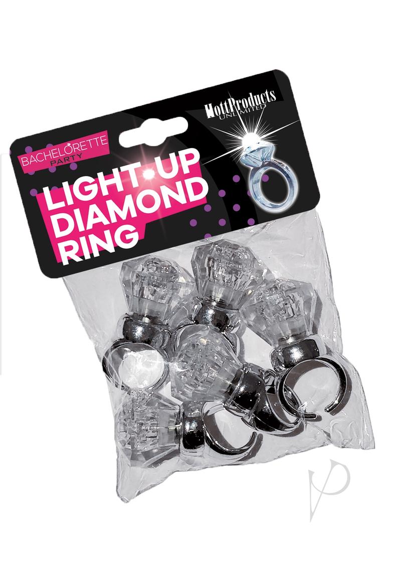 Bachelorette Party Light Up Diamond Rings - 5 Pack | Glow in The Dark Party Favors for Bachelorette, Birthday & Girls Night Out