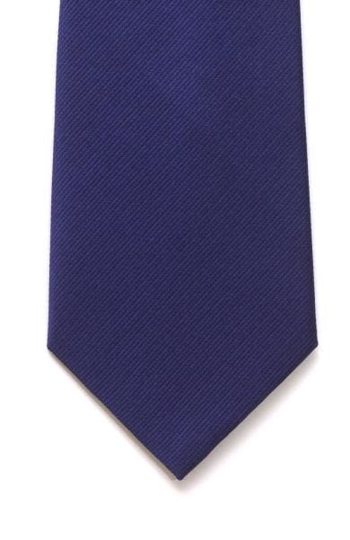 LA Smith Navy Blue Plain Silk Tie for Men - Elegant Formal Necktie for Business, Weddings & Special Occasions