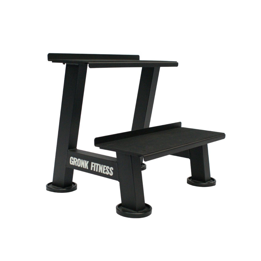 Gronk Fitness 2-Tier Kettlebell Rack - Heavy Duty Storage Organizer for Home Gym, CrossFit & Weight Training Equipment