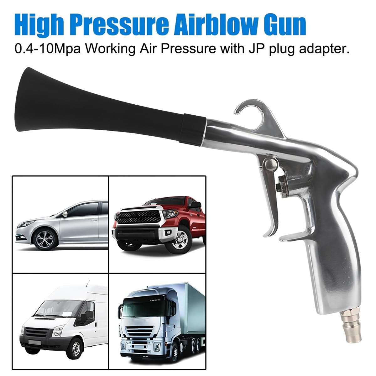 AUCELI High Pressure Air Duster Blower Gun for Car Cleaning - 2 Nozzle Set, Automotive Detailing Kit for SUV, Truck, RV, Furniture & Carpet - Perfect for Interior Cleaning, Dust Removal & Vehicle Maintenance