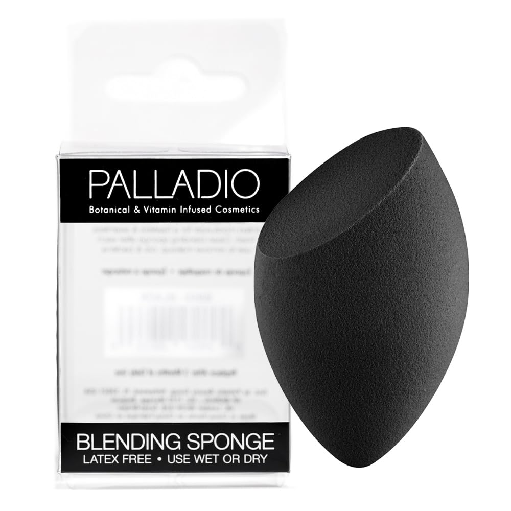 Premium Latex-Free Palladio Makeup Blender Sponge - Professional Beauty Tool for Flawless Powder, Liquid & Cream Makeup Application (1-Pack) | Perfect for Everyday Use, Travel & Professional Makeup Artists