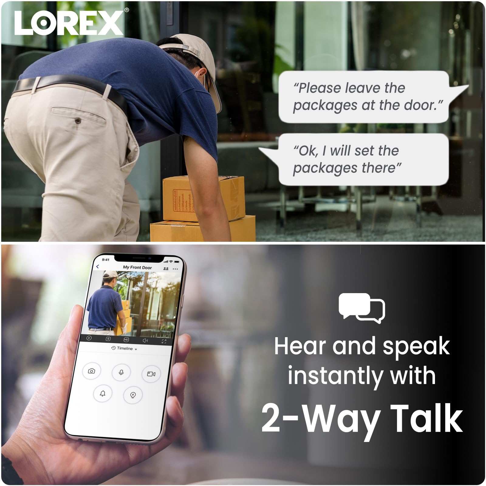 Lorex Fusion 4K 16 Channel Security Camera System (8 Wired + 8 Wi-Fi) with 2TB NVR & 6 Bullet IP Cameras - Smart Motion Detection, Color Night Vision, Two-Way Audio, Active Deterrence - Ideal for Home & Business Surveillance
