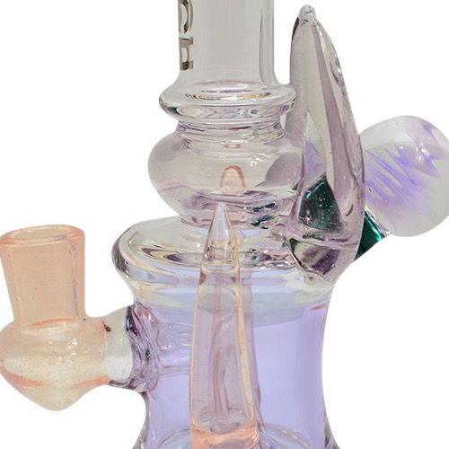 Premium Cheech Horned Glass Dab Rig - 10mm Female Joint, Thick Borosilicate Glass for Smooth Dabbing - Perfect for Concentrates, Oils & Wax at Home or On-the-Go