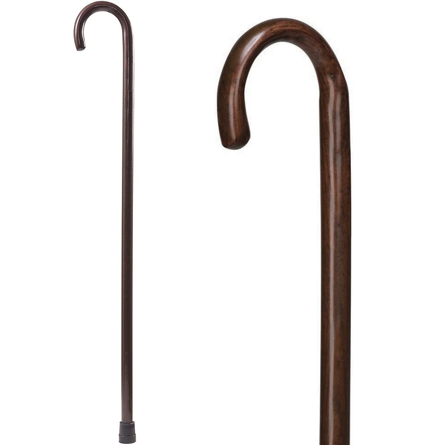 Premium Walnut Wooden Cane - Lightweight & Durable Walking Stick for Seniors & Mobility Support - Handcrafted in USA - Ideal for Hiking, Daily Use & Fashion Accessory