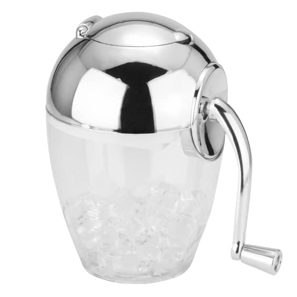 Premium Chrome Plated Ice Crusher for Cocktails & Drinks - Manual Ice Cube Crusher for Home Bars, Parties & Outdoor Events