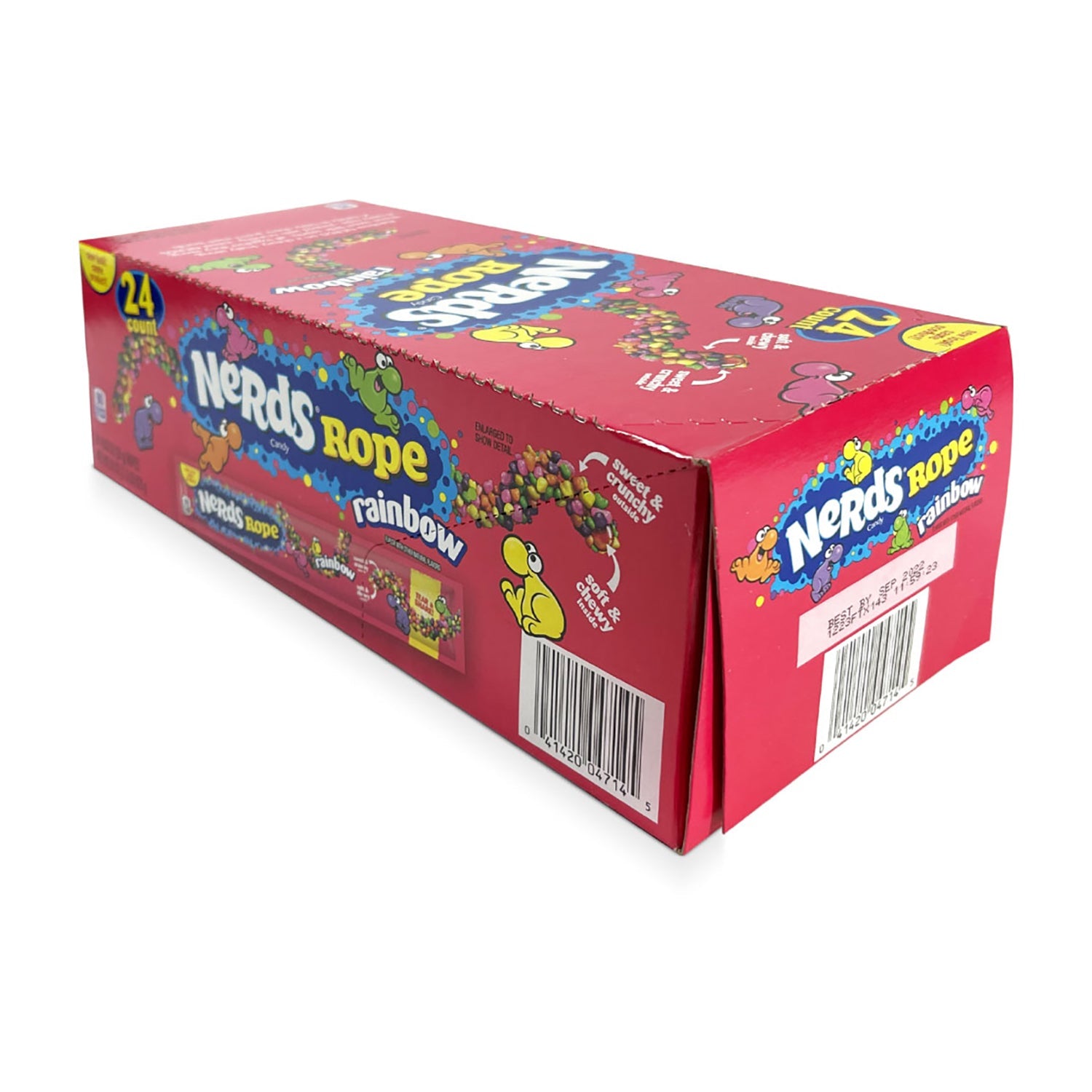 Ferrara Nerds Rope Rainbow Candy - 0.92oz (24 Count Bulk Box) - Sweet & Tangy Rainbow Candy Ropes for Parties, Halloween Treats, Movie Snacks & Gift Baskets