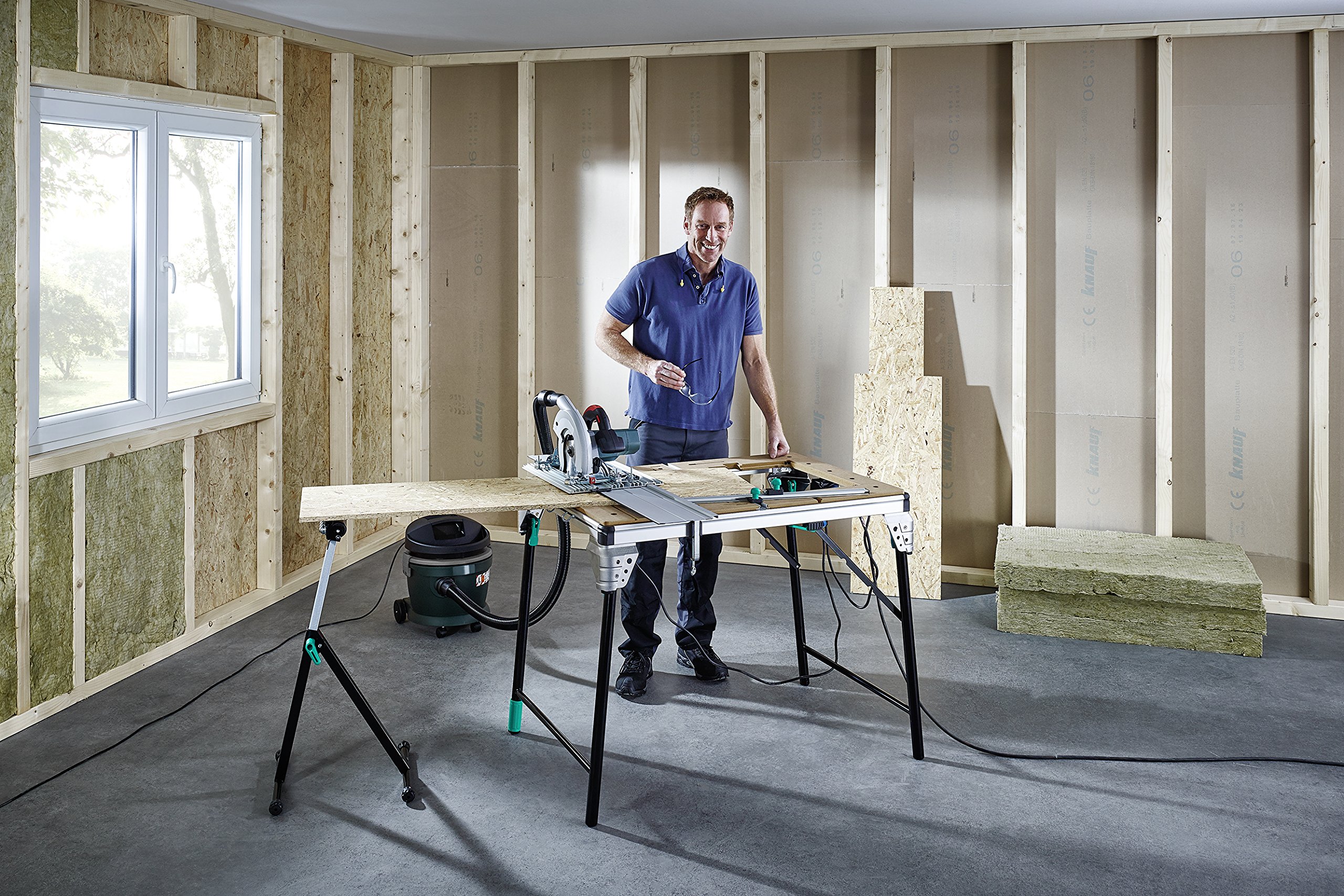 MASTER Cut 2500 Professional Saw Table & Workstation - Heavy Duty Woodworking Bench for DIY Projects & Home Workshops