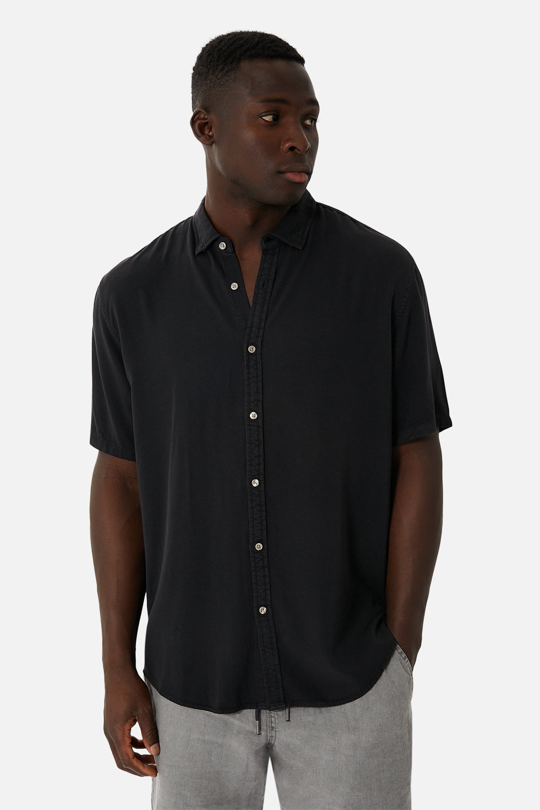 Monello Short Sleeve Shirt - OD Black | Men's Casual & Outdoor Wear | Perfect for Hiking, Camping & Everyday Style