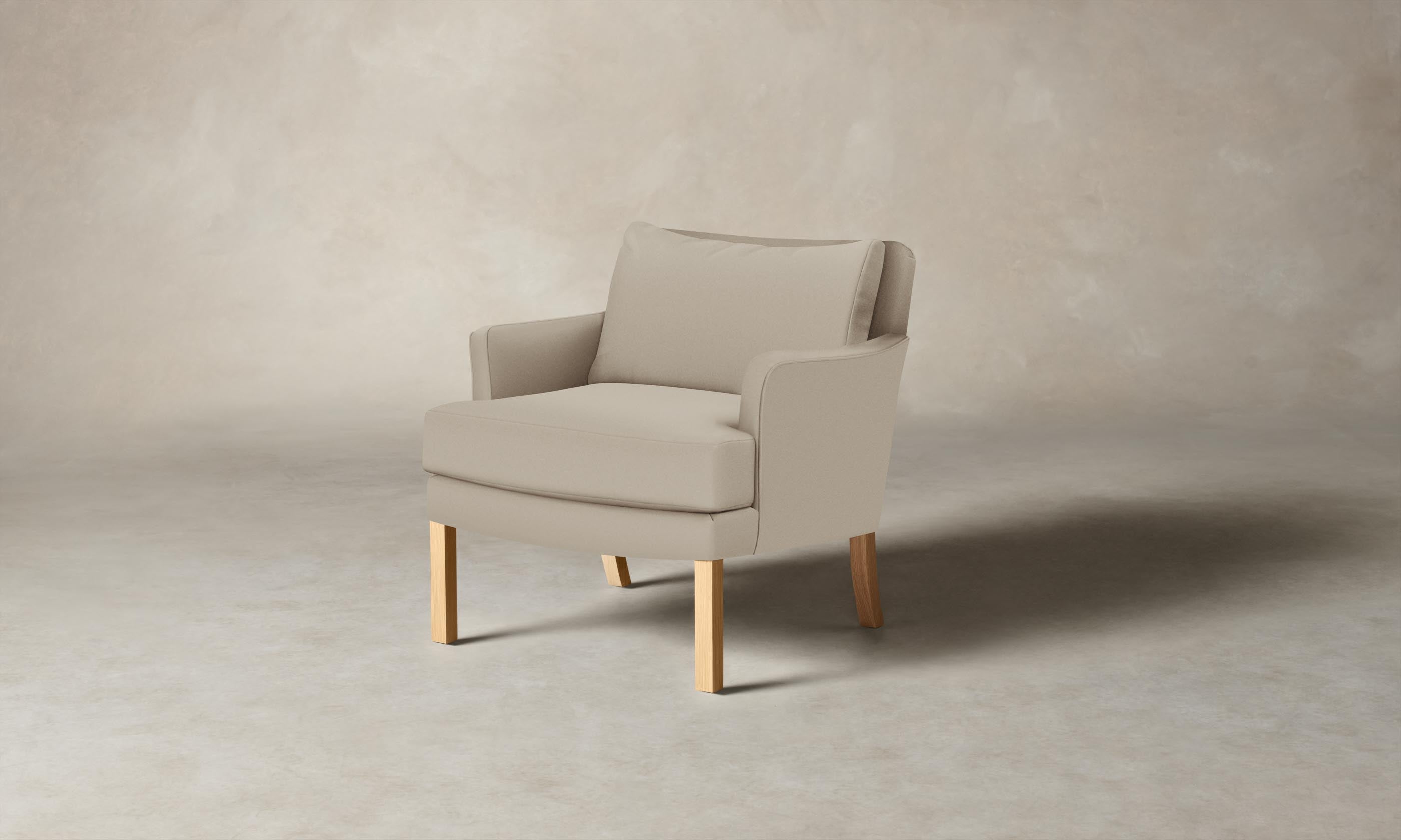 Kaye Chair - Premium Pebbled Leather Upholstery in Stone Color - Perfect for Home Office, Living Room & Lounge Areas