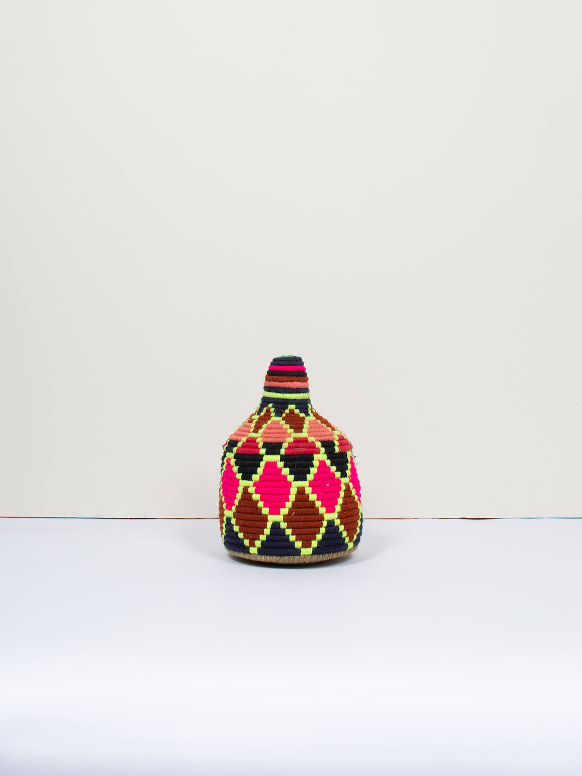 Handmade Moroccan Wool Pot No.349 - Traditional Boho Home Decor for Plants, Flowers & Storage | Perfect for Living Room, Bedroom & Office